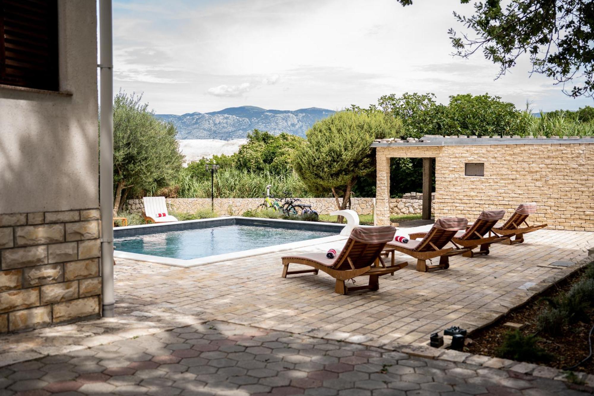 Villa Pag Dubrava Relax With Pool Bosana Ngoại thất bức ảnh