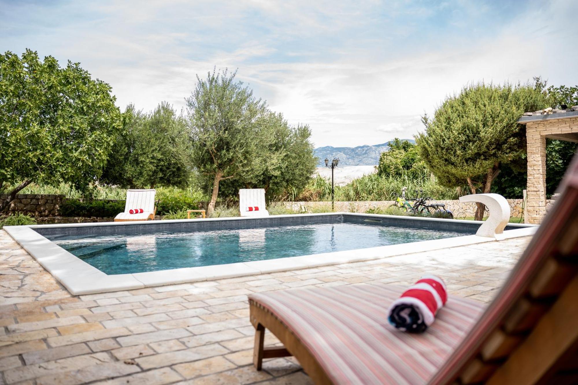 Villa Pag Dubrava Relax With Pool Bosana Ngoại thất bức ảnh