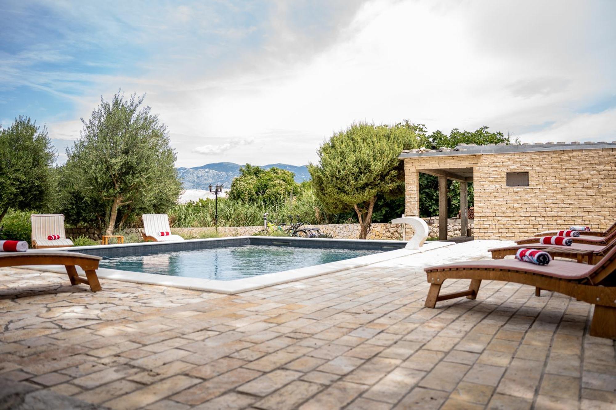 Villa Pag Dubrava Relax With Pool Bosana Ngoại thất bức ảnh