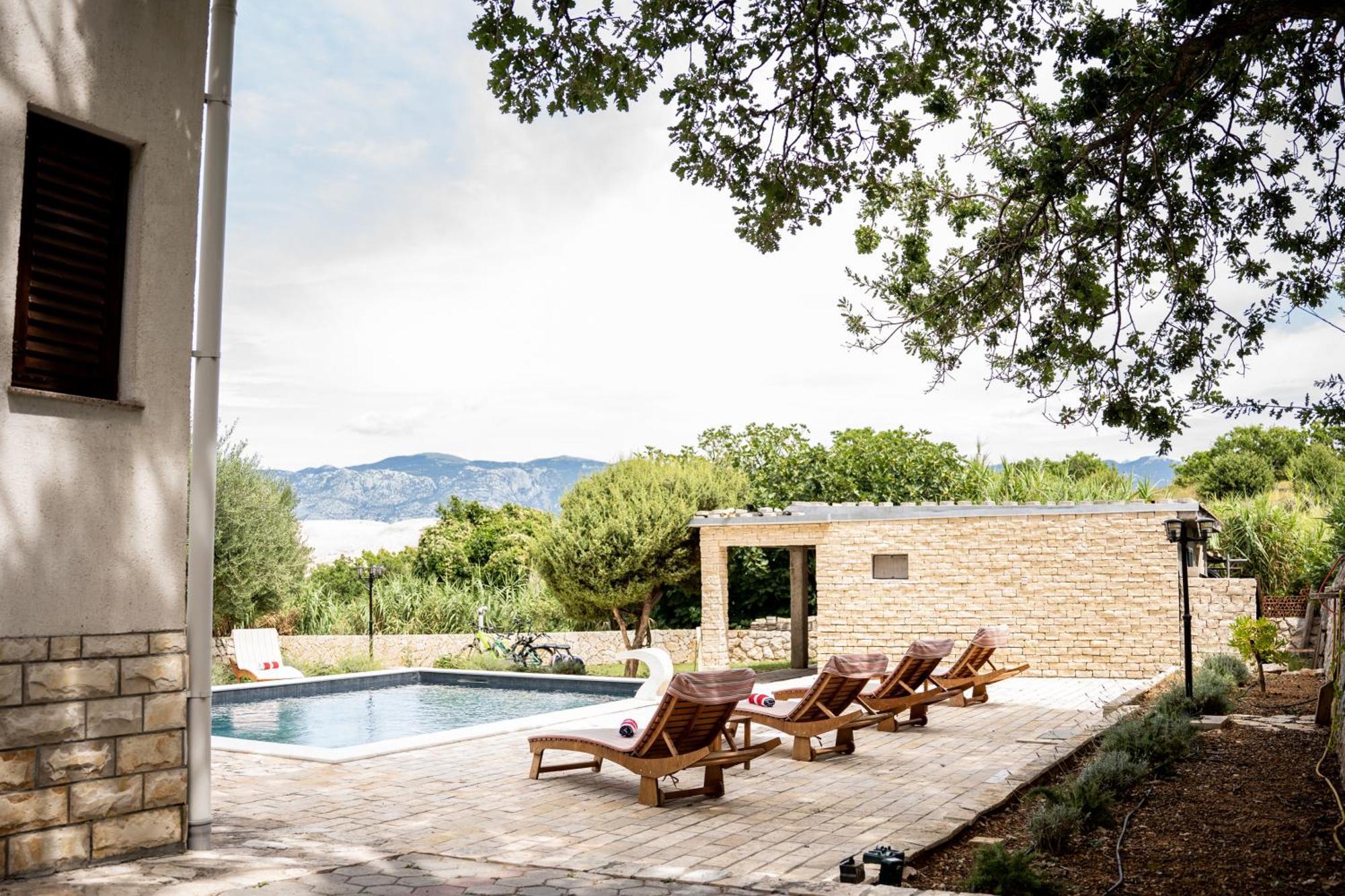 Villa Pag Dubrava Relax With Pool Bosana Ngoại thất bức ảnh